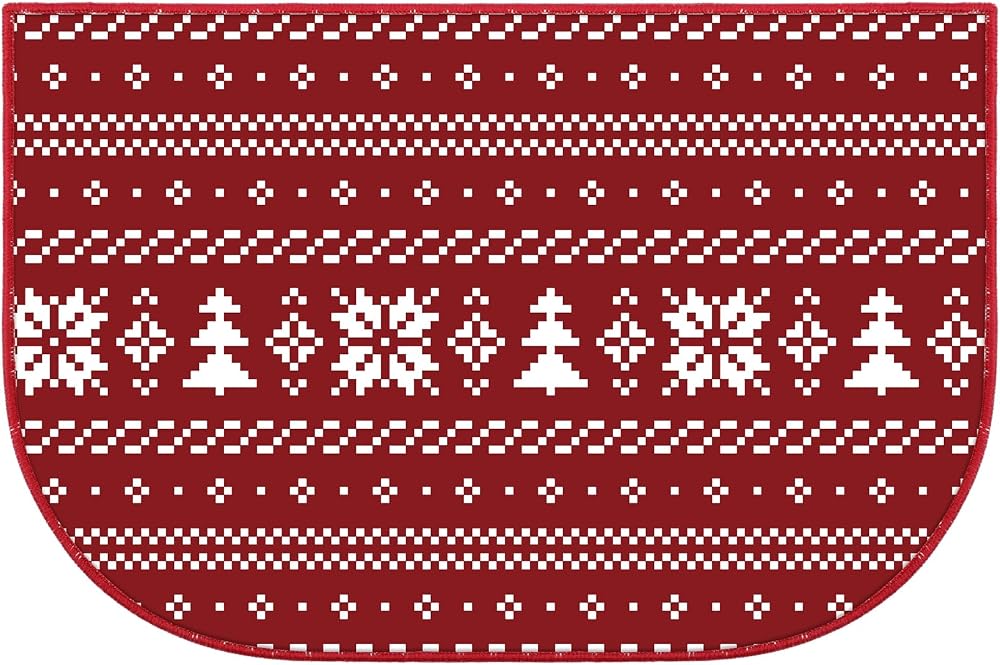 Christmas Fireplace Hearth Rug 24x36 Fire‑Resistant Mat – - product photo 1