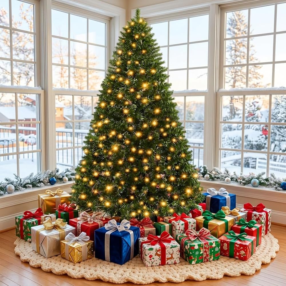 7.5ft Pre-Lit Artificial Christmas Tree with 380 LEDs - product photo 1