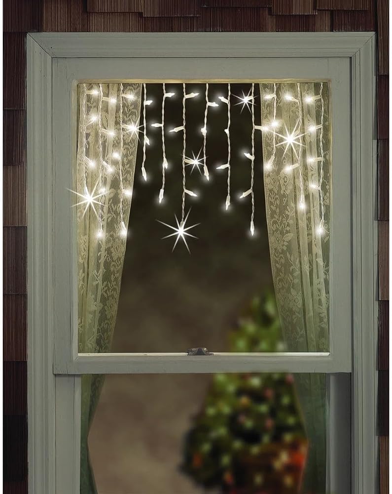 Christmas window icicle lights – 3 ft UL‑certified string - product photo 1