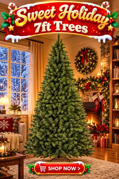 Premium 7.5ft unlit spruce Christmas tree with dense, lifelike branches, ready for your favorite lights & ornaments to shine.